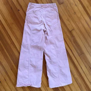 Maeve Anthropologie Delaney Clean-Seamed High-Rise Wide-Leg Jeans in Salmon Pink thumbnail 4