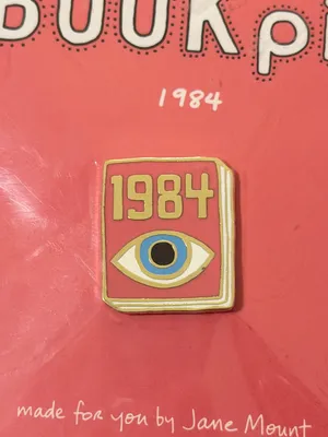 NEW Ideal Bookshelf Classic Books 1984 Enamel Pin thumbnail 3