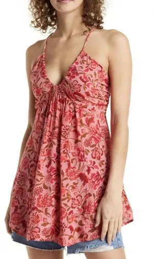 Free People Pixie Floral Cross Back Tunic thumbnail 1