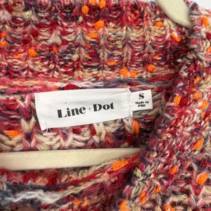 Line + Dot Chunky Knit Speckled‎ Confetti Mock Neck Sweater Small thumbnail 4