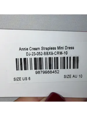 Beginning Boutique Annie Cream Strapless Mini Dress US 6 NWT thumbnail 7