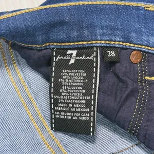 7 For All Mankind The Ankle Skinny Jeans Size 28 Blue Raw Hem Casual Edgy Staple thumbnail 4