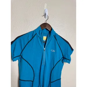 Icebreaker GT 150 Ultralite Merino Wool Half Zip Cycling Top Women’s M Blue thumbnail 5