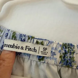 Abercrombie & Fitch Blue and White Patchwork Maxi Skirt thumbnail 2