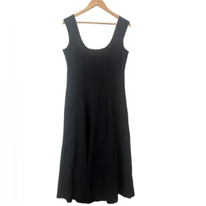 Lands' End Black Sleeveless Midi Dress Size‎ Medium thumbnail 2