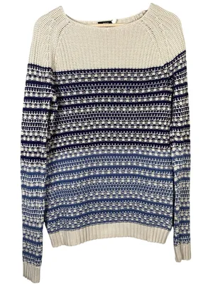 BDG Waffle‎ Knit Long Sleeves Multi Color Blue Womens preppy Sweater Size S thumbnail 1