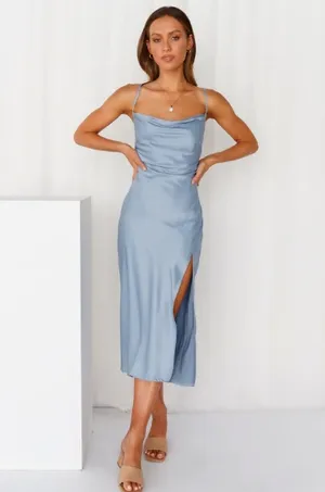 Hello Molly Drinks on Me Midi Dress Blue thumbnail 2