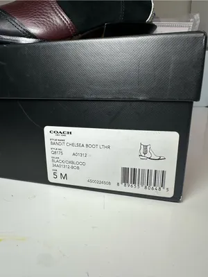 Coach 1941 Bandit Chelsea Ankle Boots Black Oxblood Leather Size 5 NIB thumbnail 10