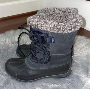 Sperry Quarter Boots Duck Boots Winter Black Size 6.5 thumbnail 1