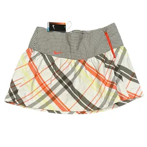 Nike Golf Sport woman’s plaid orange brown skirt 8 Dri-Fit thumbnail 2
