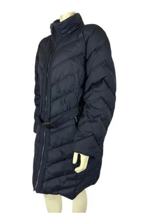 DKNY Navy puffer down 3/4 length coat with belt size 2x * thumbnail 7