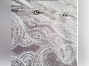 Adonna Sleepwear Lilac Purple Paisley Pajamas Button Front Top XXL thumbnail 4