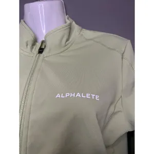 Alphalete Track Jacket Womens Small Green Cropped Full Zip Athletic Softshell thumbnail 4