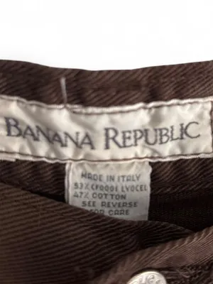 Banana Republic Women’s Wide-Leg Denim Pants in Brown Tencel Cotton Blend Size 6 thumbnail 4