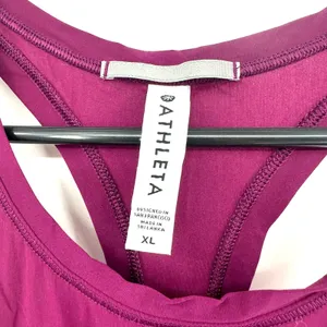 Athleta Size XL Racer Back‎ Tank Top Purple Athletic Athleisure Shirt Blouse thumbnail 3