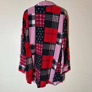 Victoria's Secret‎ Patchwork Plaid Sleep Shirt Button Front Size Medium thumbnail 7