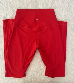 Carnation red Lululemon align high rise leggings size 6 thumbnail 1