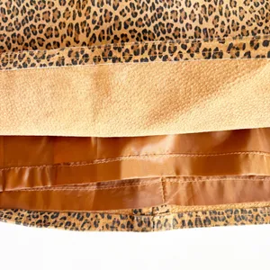 Melanzana Womens‎ Vintage 90s Leopard Print Suede Leather Mob Wife Skirt Size 14 thumbnail 4