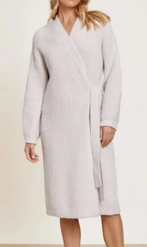 Barefoot Dreams CozyChic Knit Side Tie Ribbed Robe Almond Off White Size XL thumbnail 1