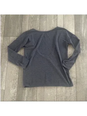 Lulu's Size Small Dark Grey Scoop Back Top thumbnail 2