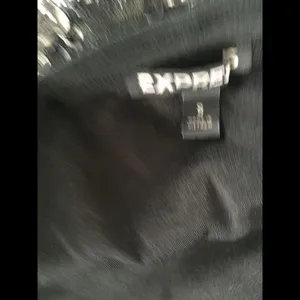 Express Sparkly gunmetal sequin mini skirt thumbnail 2
