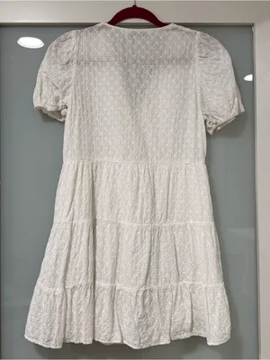 White Eyelet Zara Mini Dress thumbnail 3