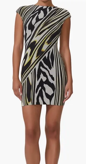 Shopbop AFRM zebra print dress thumbnail 1