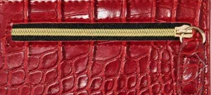 NEW B-Low The Belt Red Crocodile Embossed Vegan Leather Card Case Mini Wallet thumbnail 2