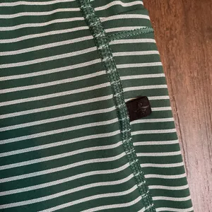 Halara Striped High Waisted Drawstring Leggings Green White Pockets Small Yoga thumbnail 3