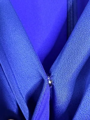THEIA Size 4 Royal Blue Formal Maxi Dress Draped Sleeve Ruched Waist thumbnail 3