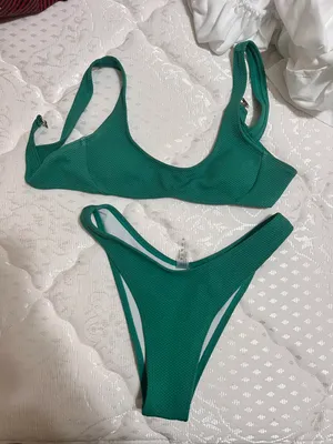 Seafoam Green High Cut Bikini thumbnail 2