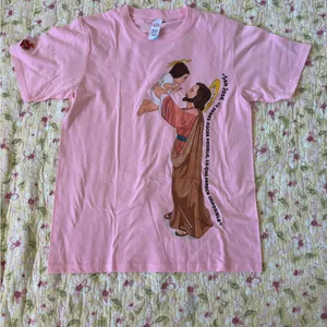 Viste Ruah St Joseph Pink Graphic T-Shirt Size L San Jose Religious Tee #047 thumbnail 2