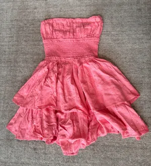 Sky to Moon Boho Pink Rose Pink Strapless Romper Dress thumbnail 2