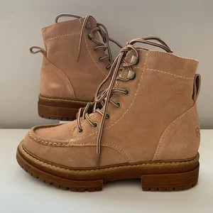 Roxy Work It size 7 brown lace-up leather boots thumbnail 1