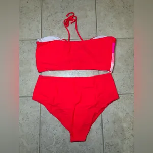 SheIn Neon pink bikini thumbnail 2