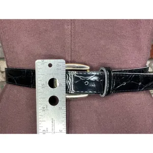 belt vegan leather goldtone buckle 1990s thumbnail 3