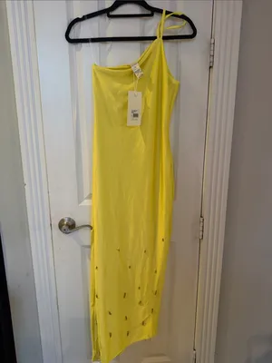BAOBAB Palomina Yellow One-Shoulder Dress in Sunlight XS thumbnail 2