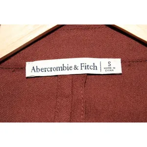 Womens Abercrombie & Fitch Burgundy Red Long Sleeve Trench Coat Jacket Size S thumbnail 3