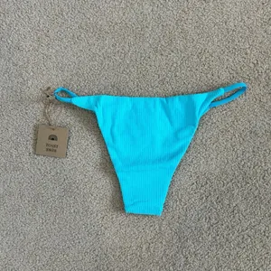 NWT Free People Toast Swim Signature Stitch Bottom in Turquoise Sea Rib Size XS thumbnail 4