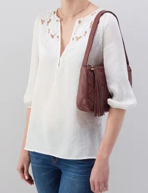 HOBO kole shoulder bag soft leather berry thumbnail 3