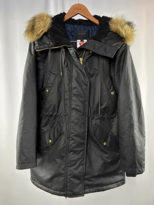 J. Crew Eco Friendly Primaloft Perfect Winter Parka in Navy Blue Size Large thumbnail 2