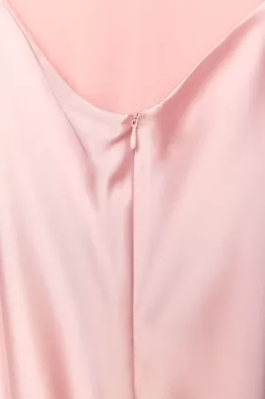 Zara Pink Satin Slip maxi Dress evening party cocktail wedding thumbnail 5
