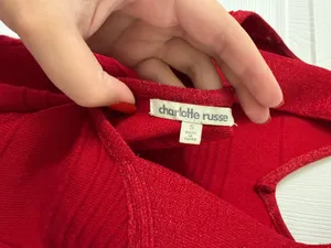 Red body conn/ bandage Charlotte Russe dress thumbnail 3