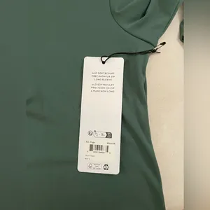 ALO Yoga Softsculpt Precision 1/4 Zip Long Sleeve Clover Green Size S thumbnail 8