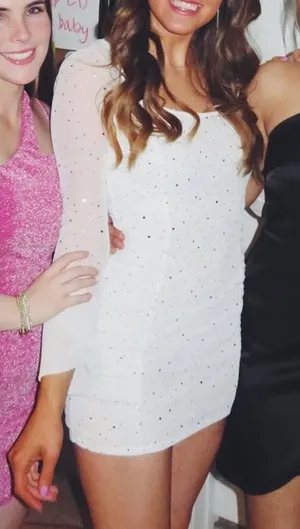 White Sequin Mini Lucy in the Sky Dress thumbnail 1