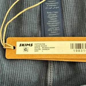 Skims Cotton Rib Loose Boxer Harbor Size Large thumbnail 8