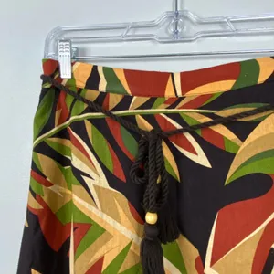 House‎ of Harlow 1960 Tiered Linen Blend Midi Skirt Earth Tones Boho Fairy Small thumbnail 5