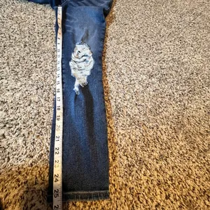 Good American‎ Good Waist Crop Skinny High Rise Jeans Distressed Blue Size 0 25 thumbnail 6