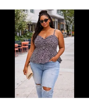 Torrid Cheetah Print Tank Pink Top thumbnail 3