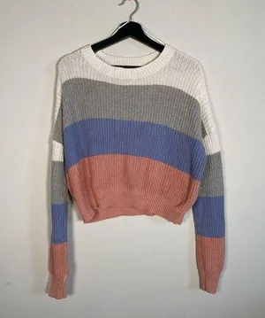 Women's Multicolored Sweater Blue Size M thumbnail 1